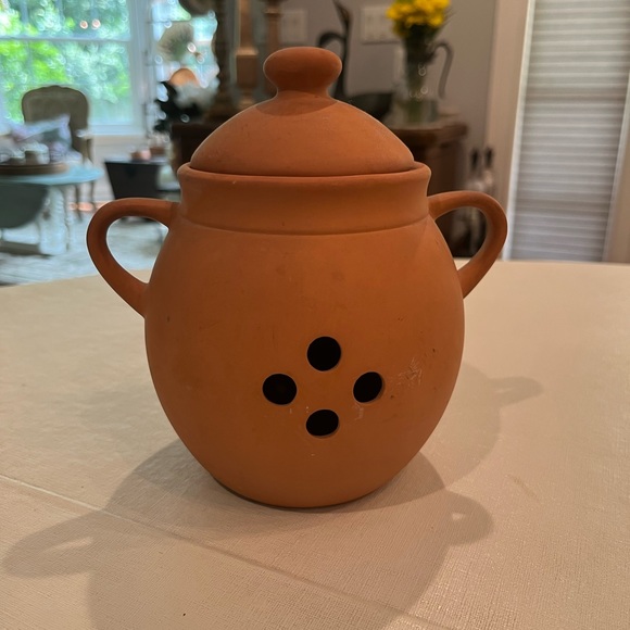 Vintage Kitchen Vintage Large Terracotta Mushroom Garlic Keeper Guc